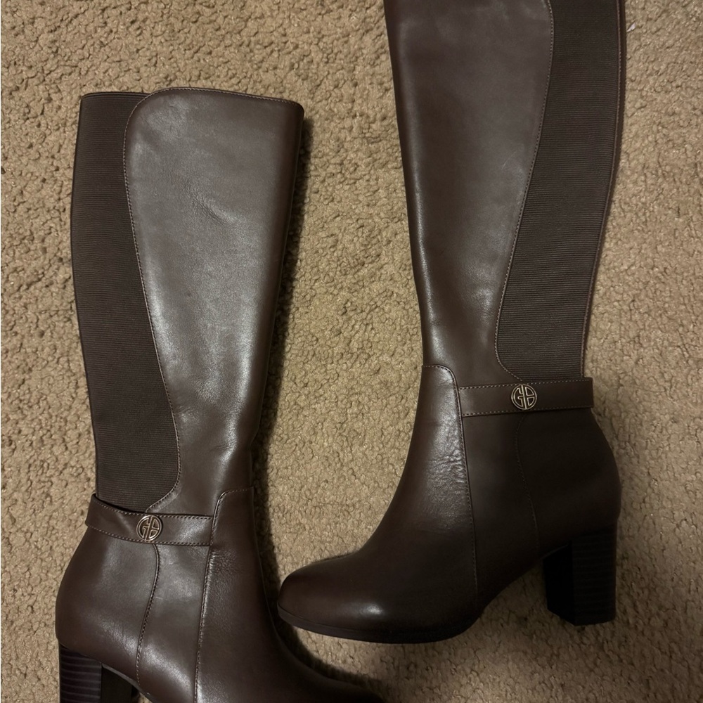 Giani Bernini Dark Brown Heeled Boots
